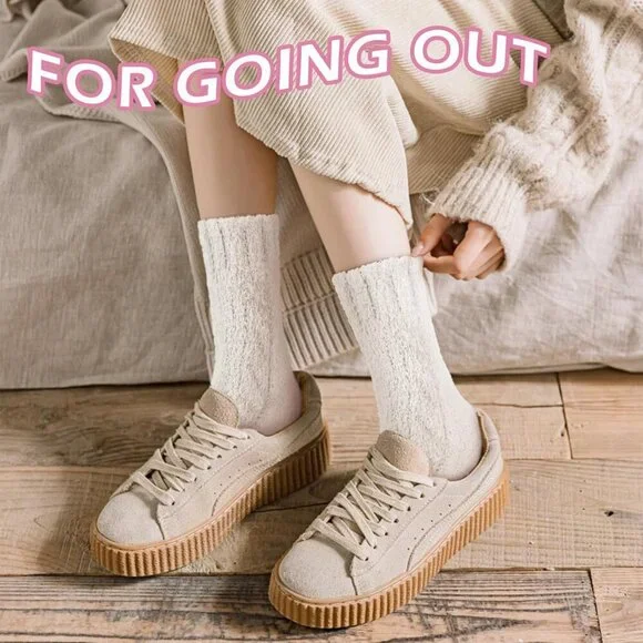 ⭐ 7-Pair Women’s Winter Fuzzy Socks Cozy Fluffy Warm Christmas Gift Set
